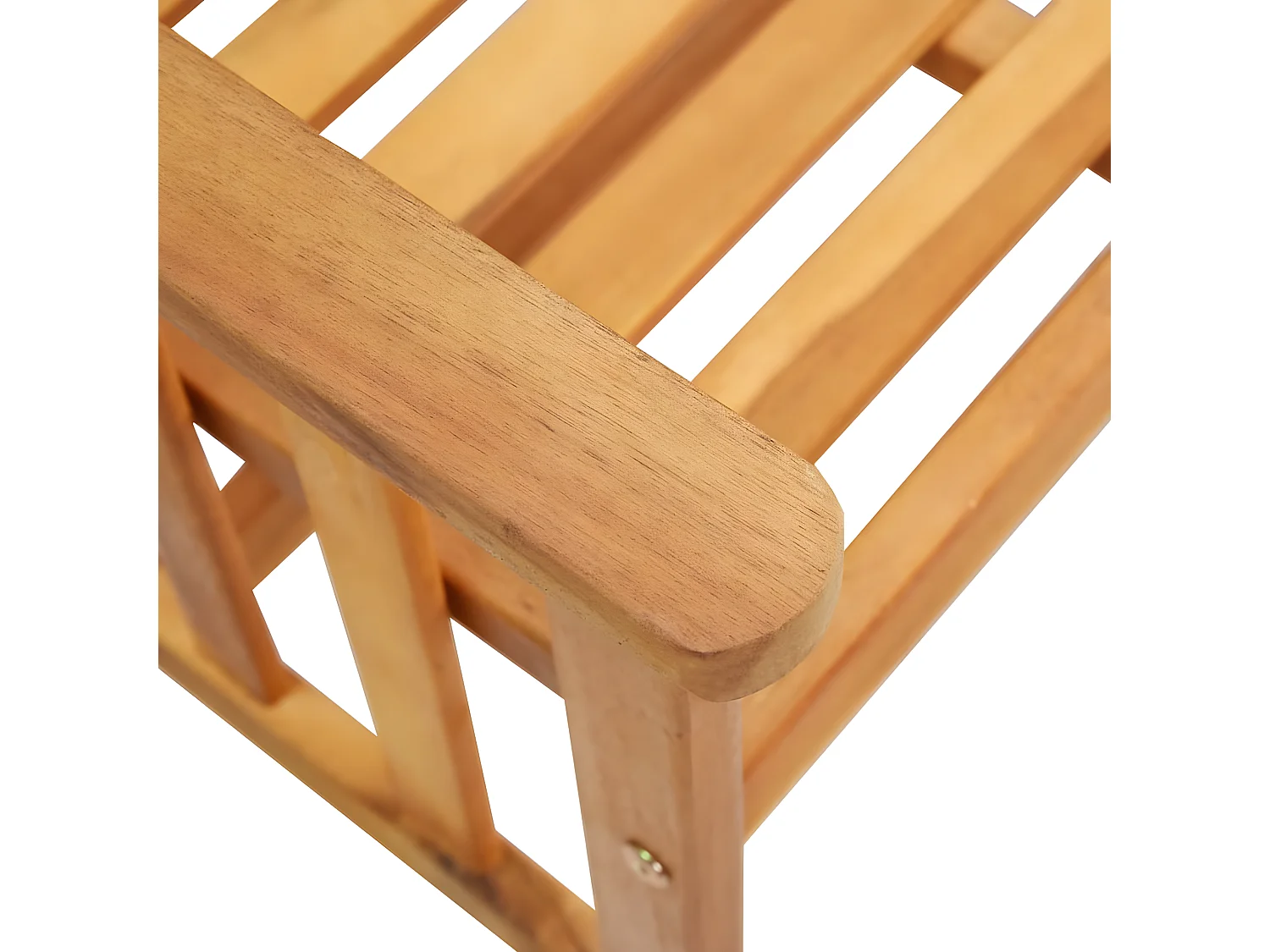 Chaises de jardin avec table à thé et coussins Acacia solide