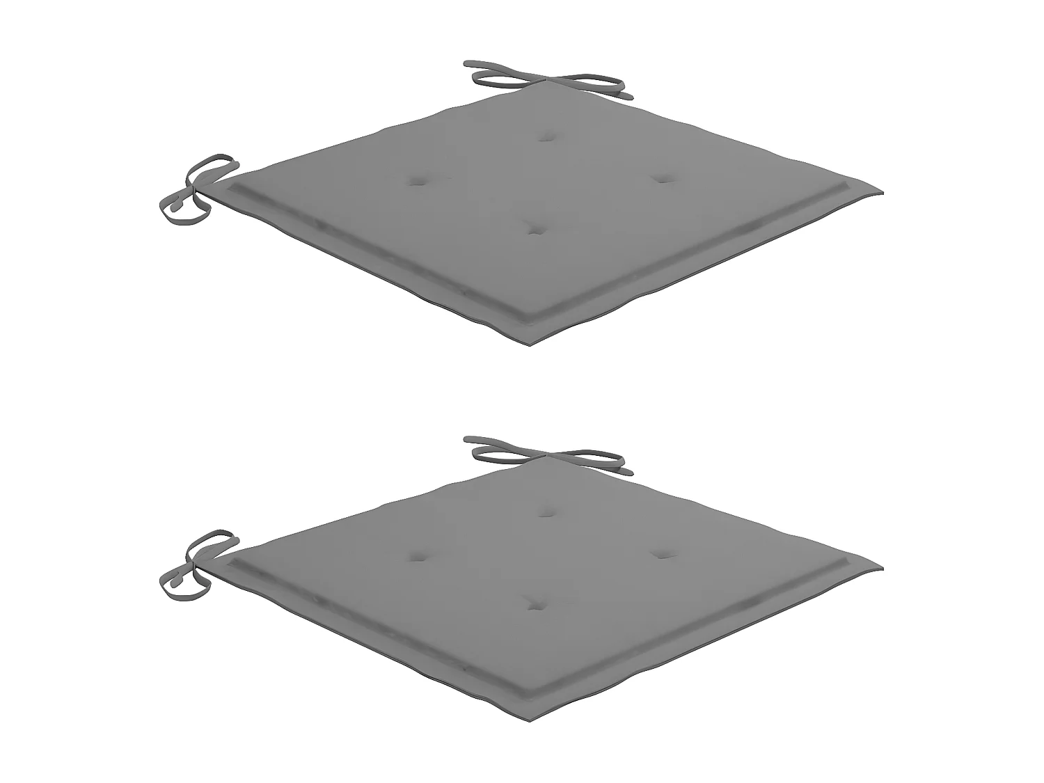 Chaises de jardin avec table à thé et coussins Acacia solide