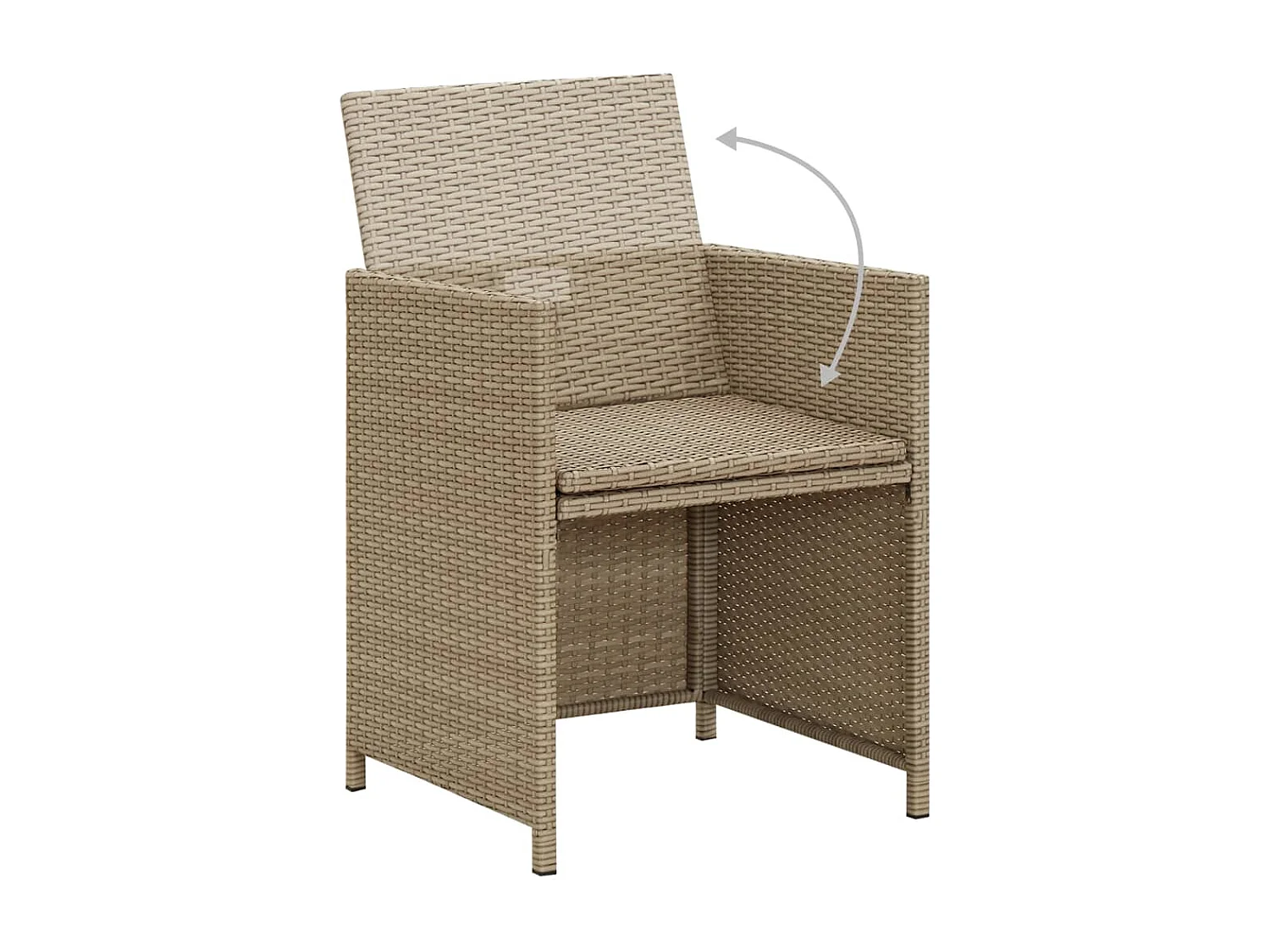 Ensemble de salle à manger de jardin 3 pcs avec coussins Beige