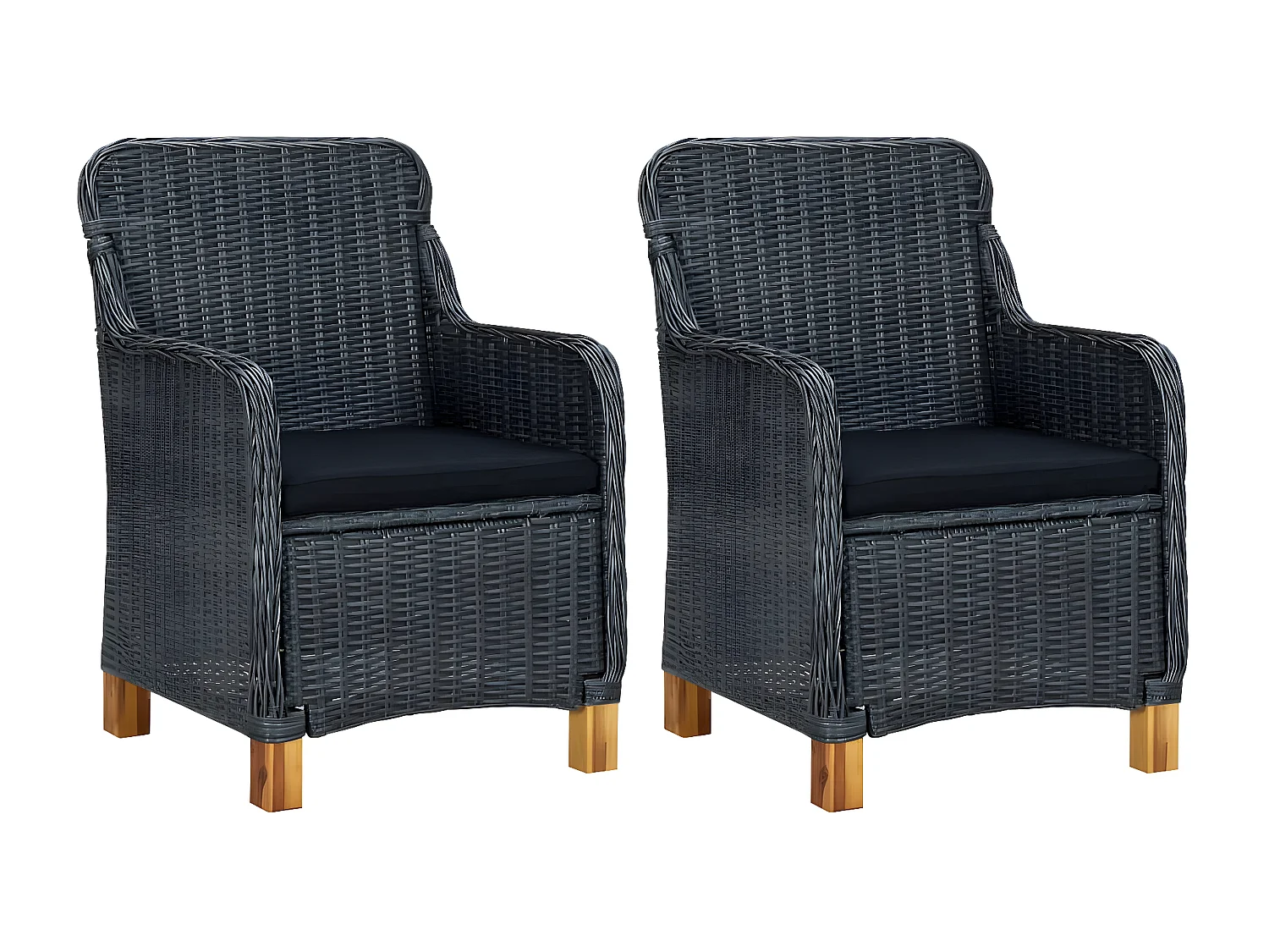 Ensemble de salle à manger de jardin 3 pcs Gris foncé 3