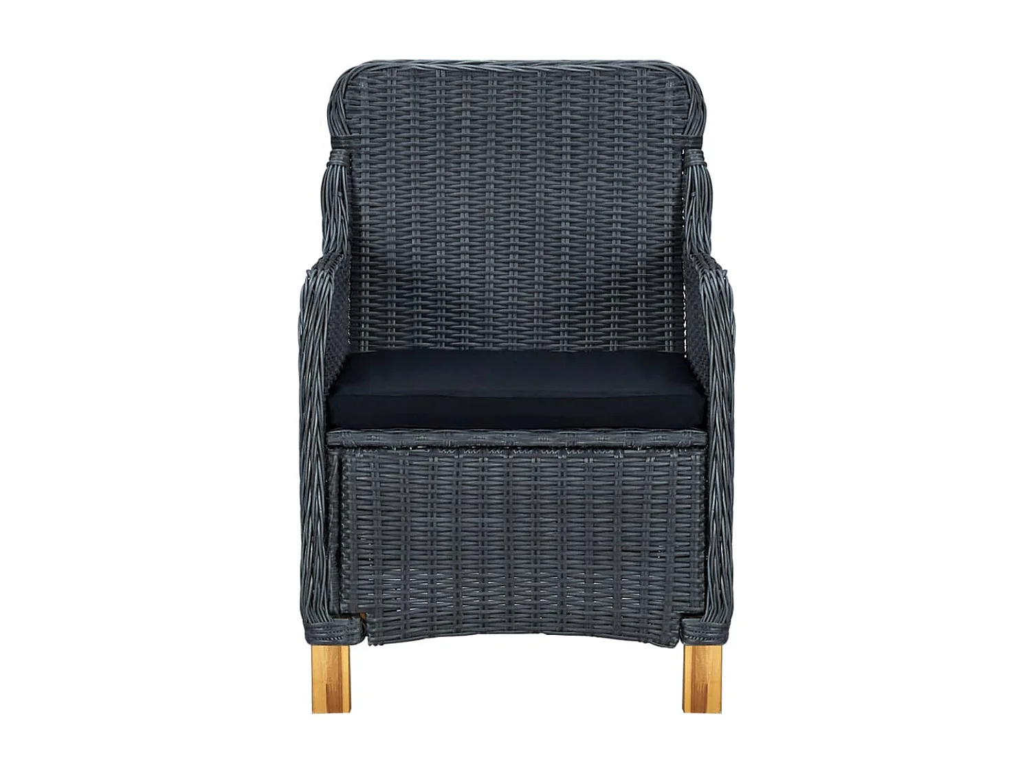 Ensemble de salle à manger de jardin 3 pcs Gris foncé 3