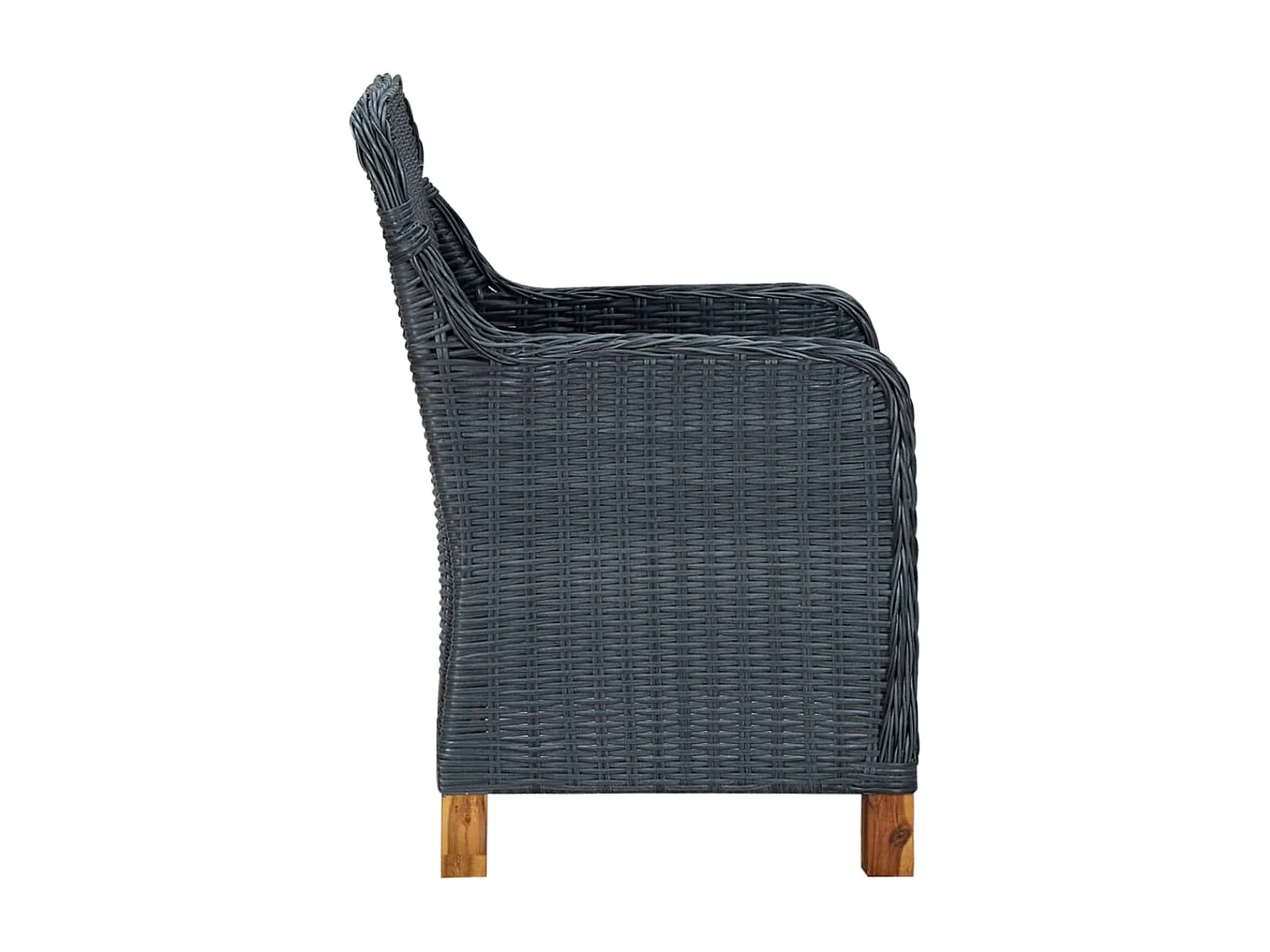 Ensemble de salle à manger de jardin 3 pcs Gris foncé 3