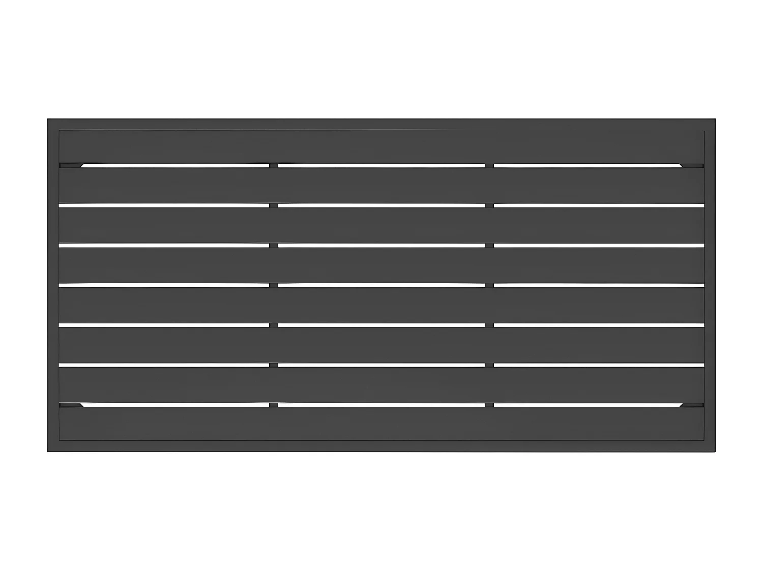 Table basse de jardin anthracite 110x55x35 acier