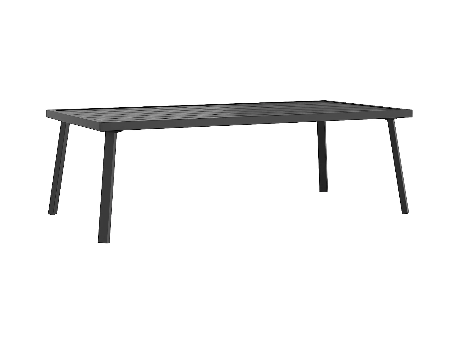 Table basse de jardin anthracite 110x55x35 acier