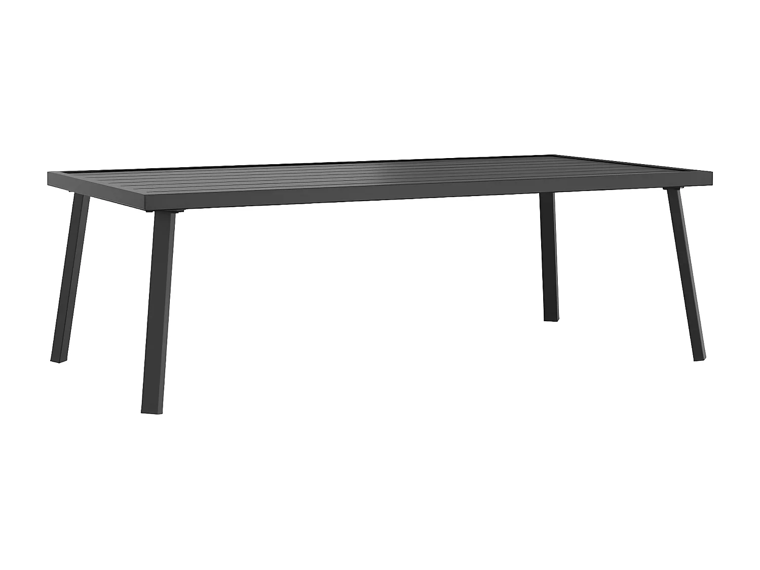 Table basse de jardin anthracite 110x55x35 acier