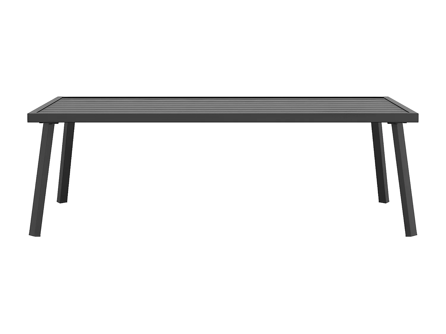 Table basse de jardin anthracite 110x55x35 acier