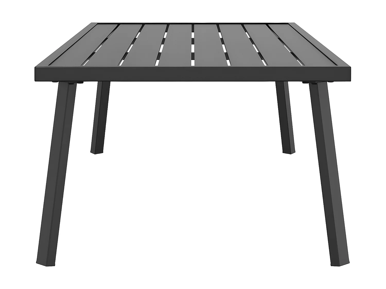 Table basse de jardin anthracite 110x55x35 acier