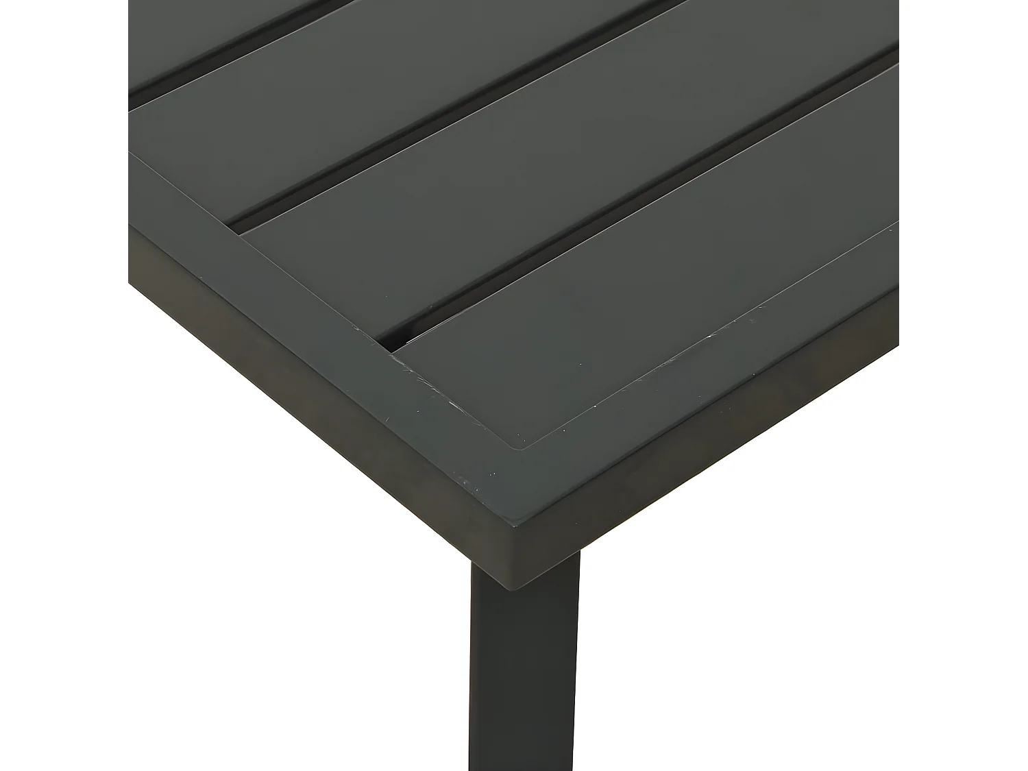Table basse de jardin anthracite 110x55x35 acier