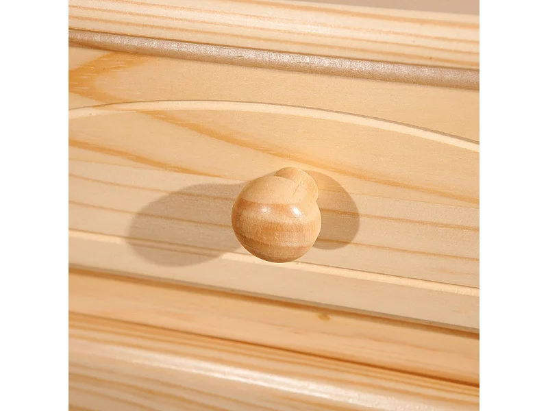 Bahut Bois 2 Portes 2 Tiroirs "Alienor" 88cm Naturel