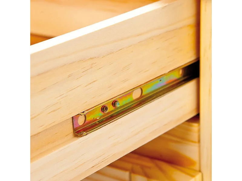 Bahut Bois 2 Portes 2 Tiroirs "Alienor" 88cm Naturel