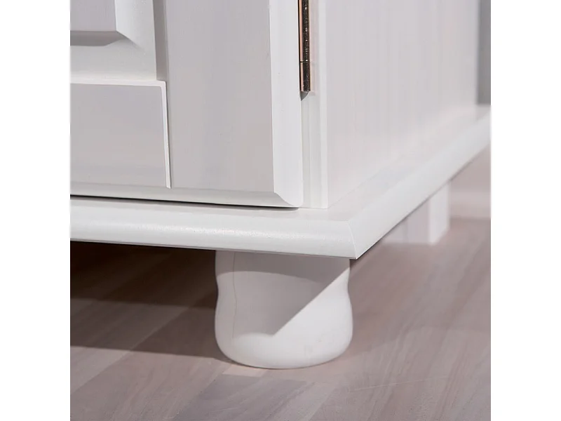 Bahut 2 Portes & 2 Tiroirs Bois "Alienor" 88cm Blanc