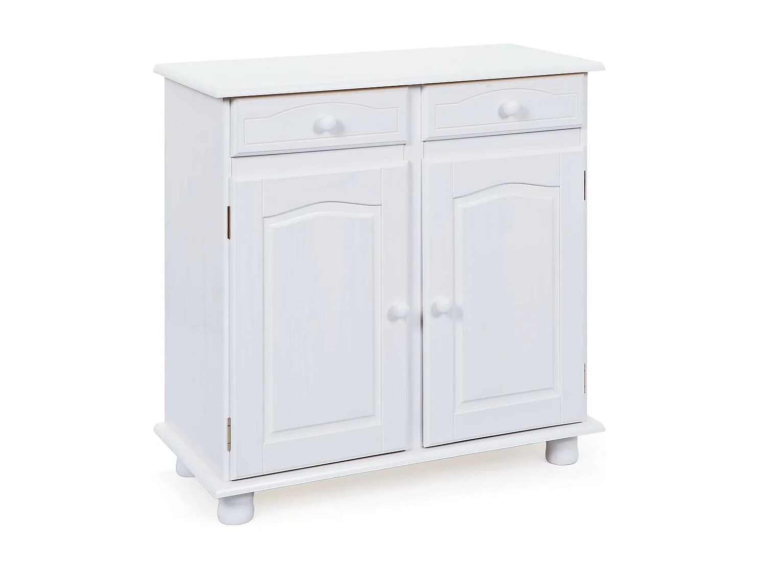 Bahut 2 Portes & 2 Tiroirs Bois "Alienor" 88cm Blanc