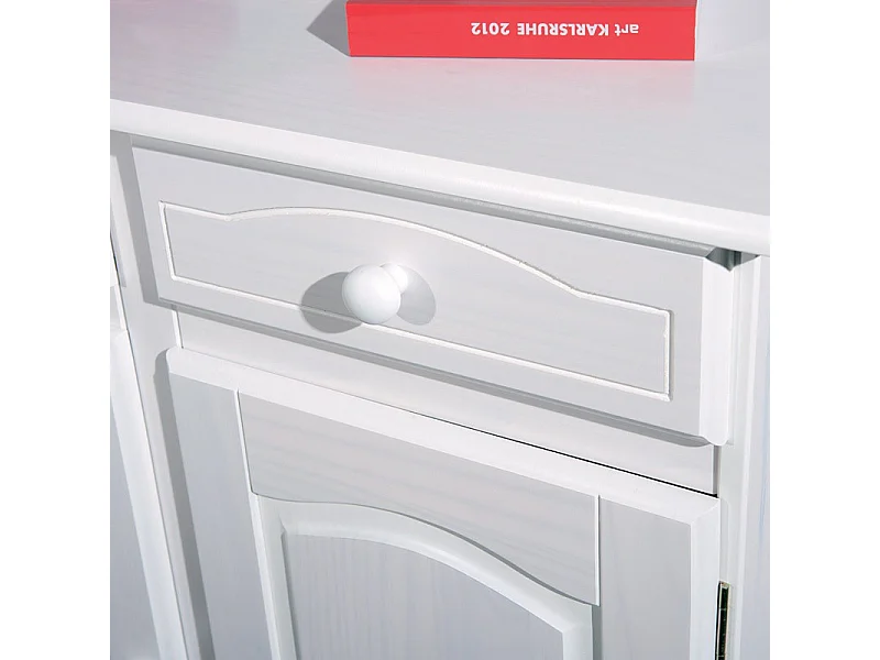 Bahut 2 Portes & 2 Tiroirs Bois "Alienor" 88cm Blanc