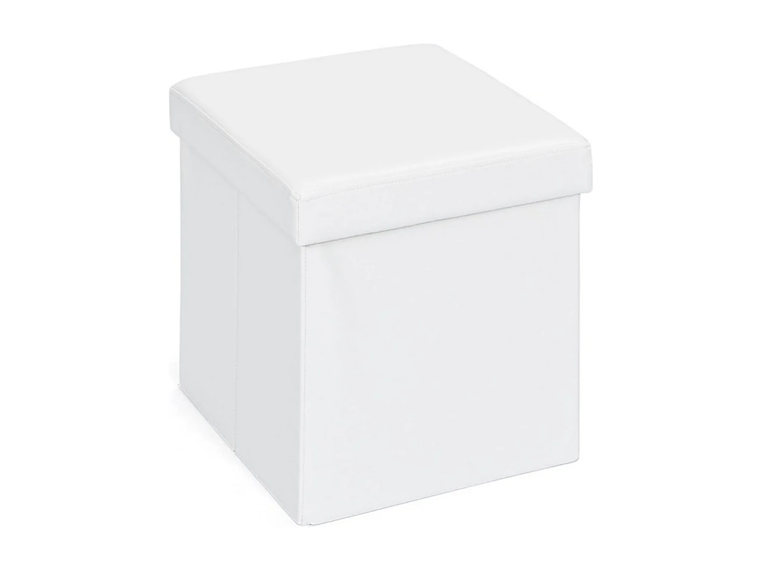 Pouf Coffre Pliable "Basics" 38cm Blanc