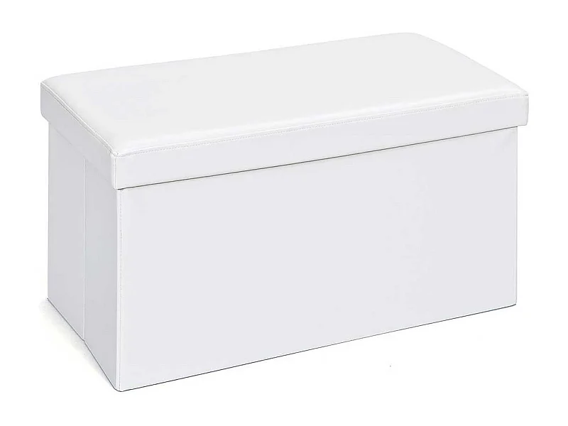 Pouf Coffre Pliable "Basics" 76cm Blanc