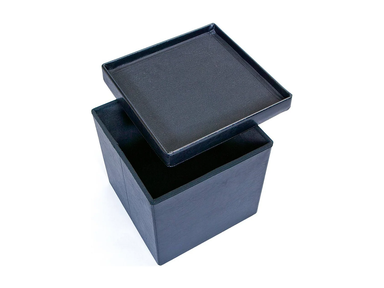Pouf Coffre Pliable "Basics" 38cm Noir