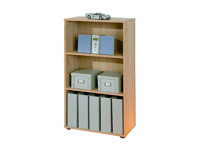 Adam licht eiken melamine plank met 3 vakken