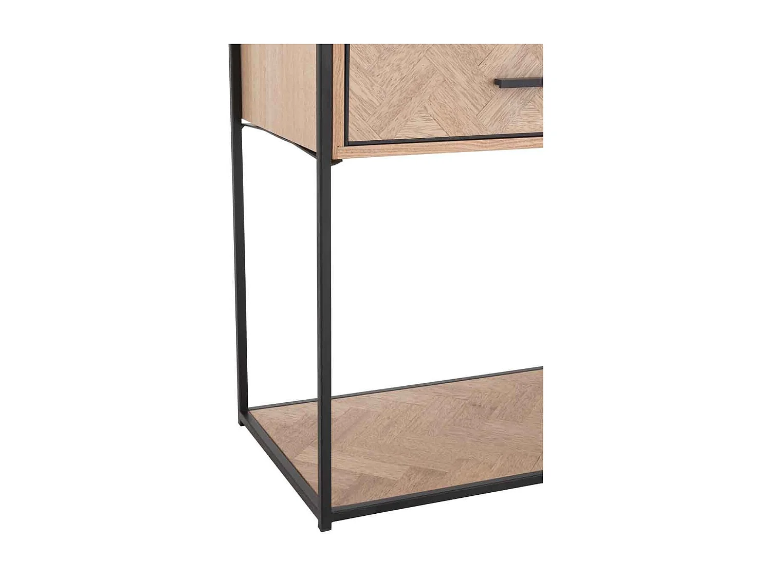 Consola Billy en zigzag de madera clara 2 cajones L 120 cm