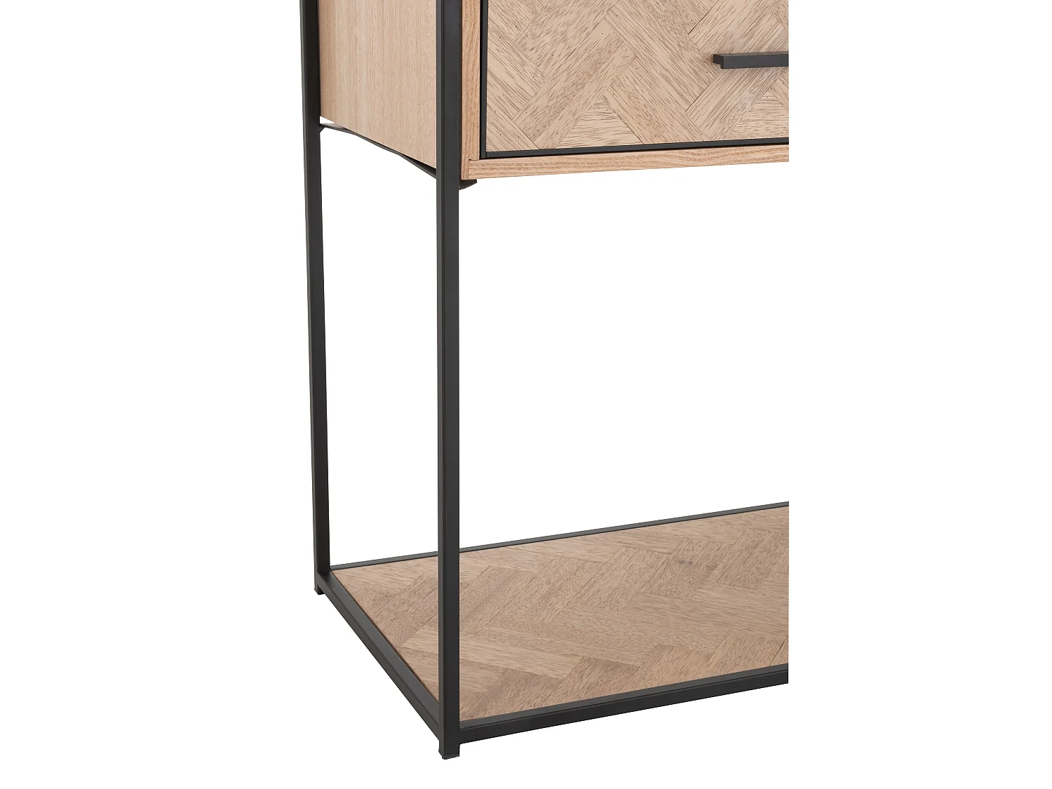 Consola Billy en zigzag de madera clara 2 cajones L 120 cm