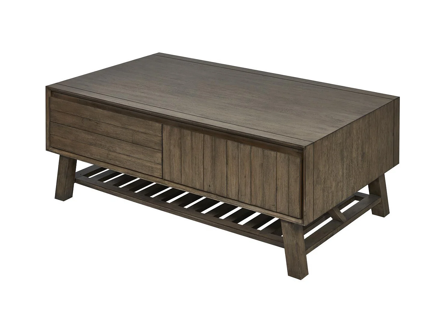 Table Basse 2 Tiroirs "Mirano" 120cm Marron