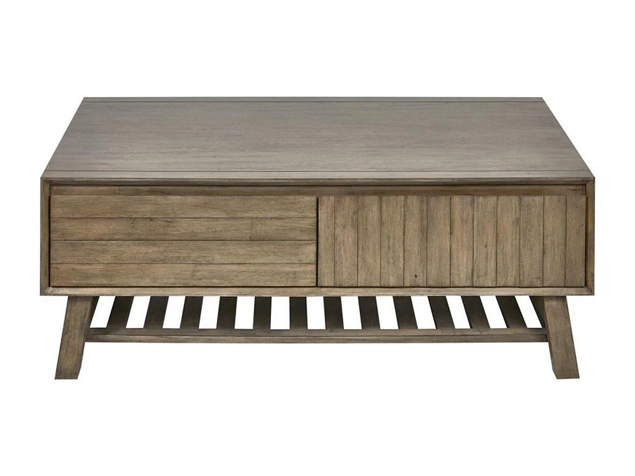 Table Basse 2 Tiroirs "Mirano" 120cm Marron