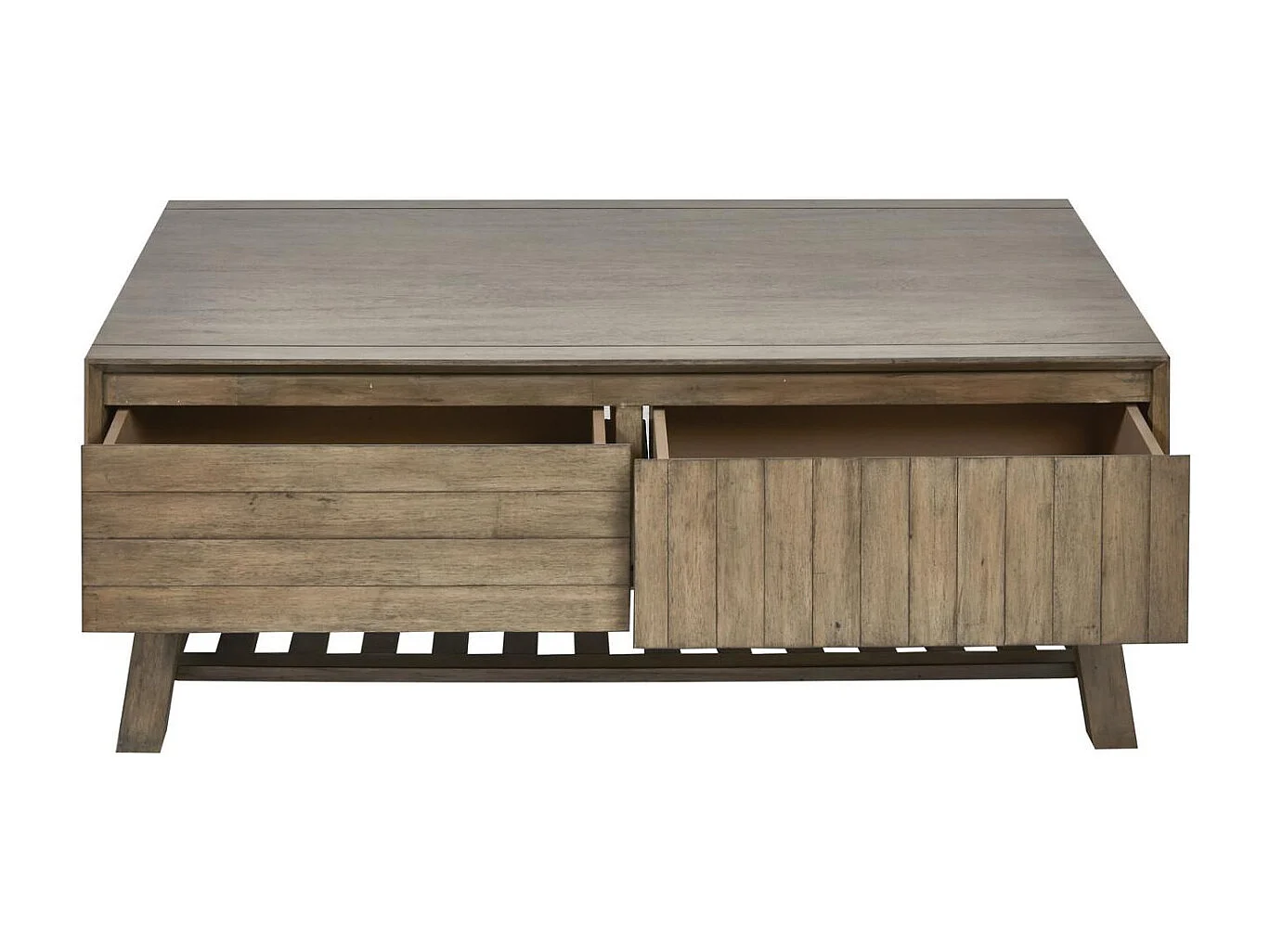 Table Basse 2 Tiroirs "Mirano" 120cm Marron