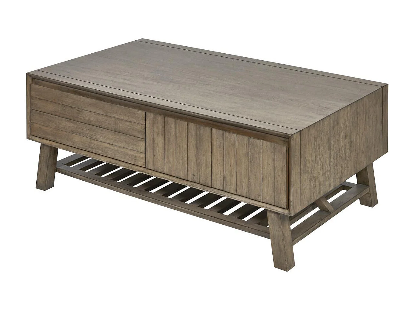 Table Basse 2 Tiroirs "Mirano" 120cm Marron