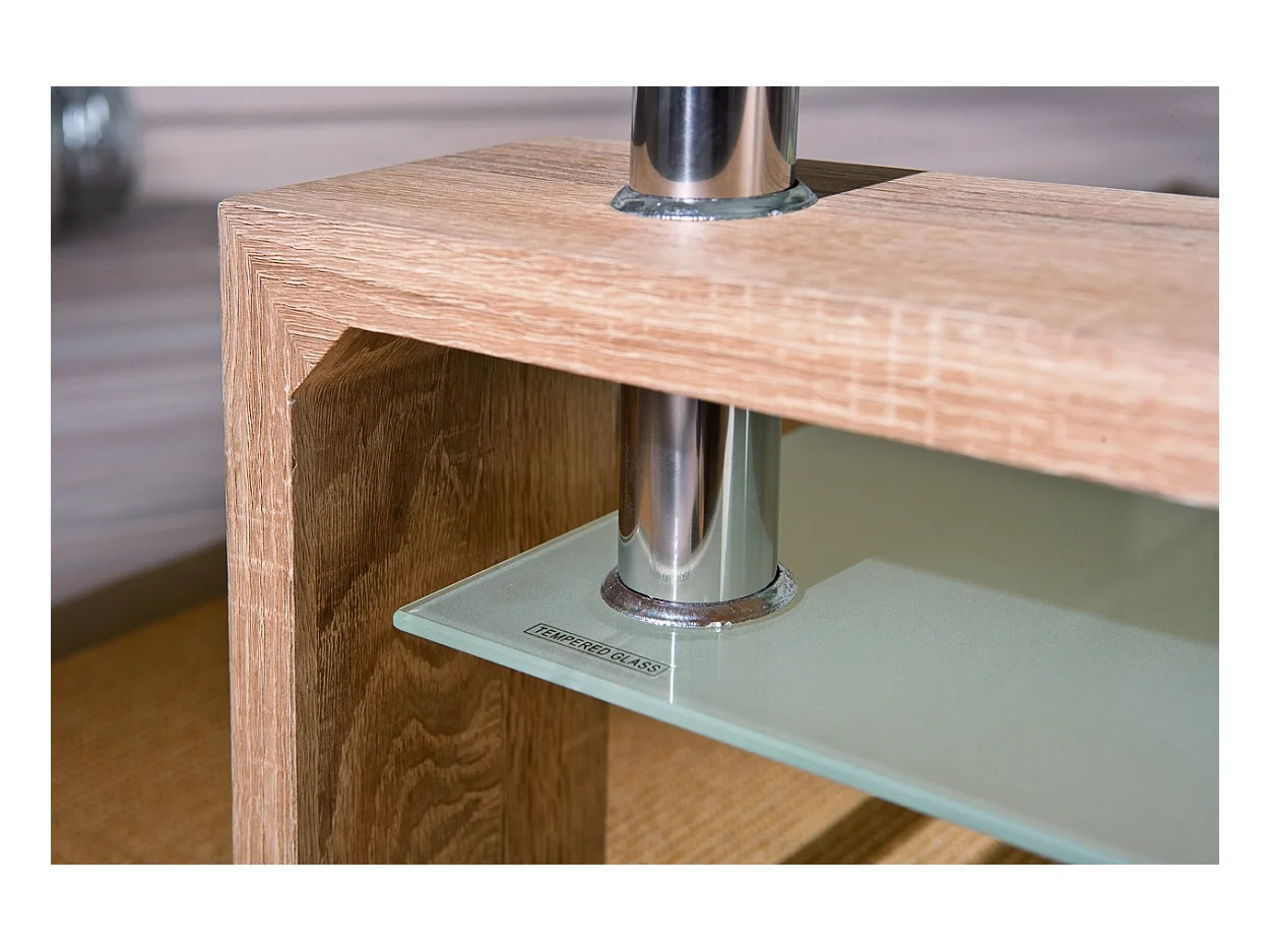 Table Basse en Verre "Leny" 100cm Naturel
