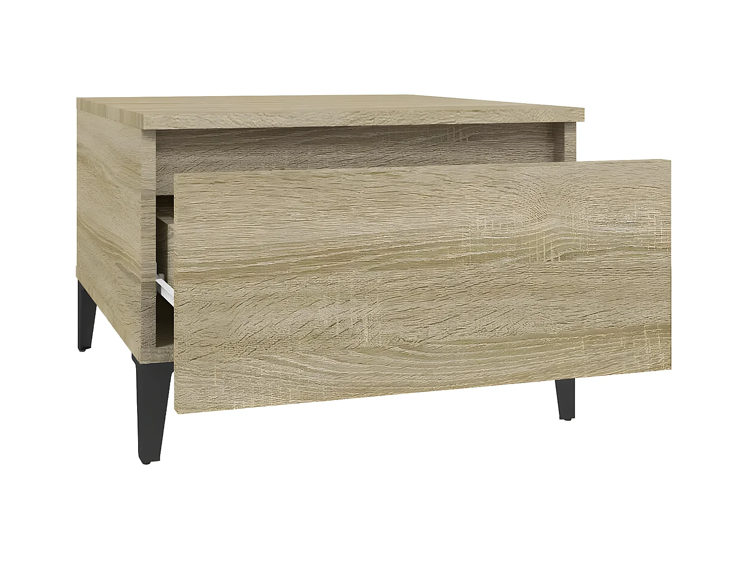 vidaXL Mesa auxiliar madera contrachapada roble Sonoma 50x46x35 cm Marrón