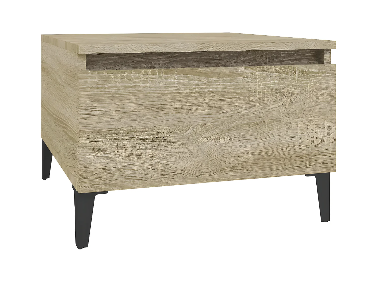 vidaXL Mesa auxiliar madera contrachapada roble Sonoma 50x46x35 cm Marrón
