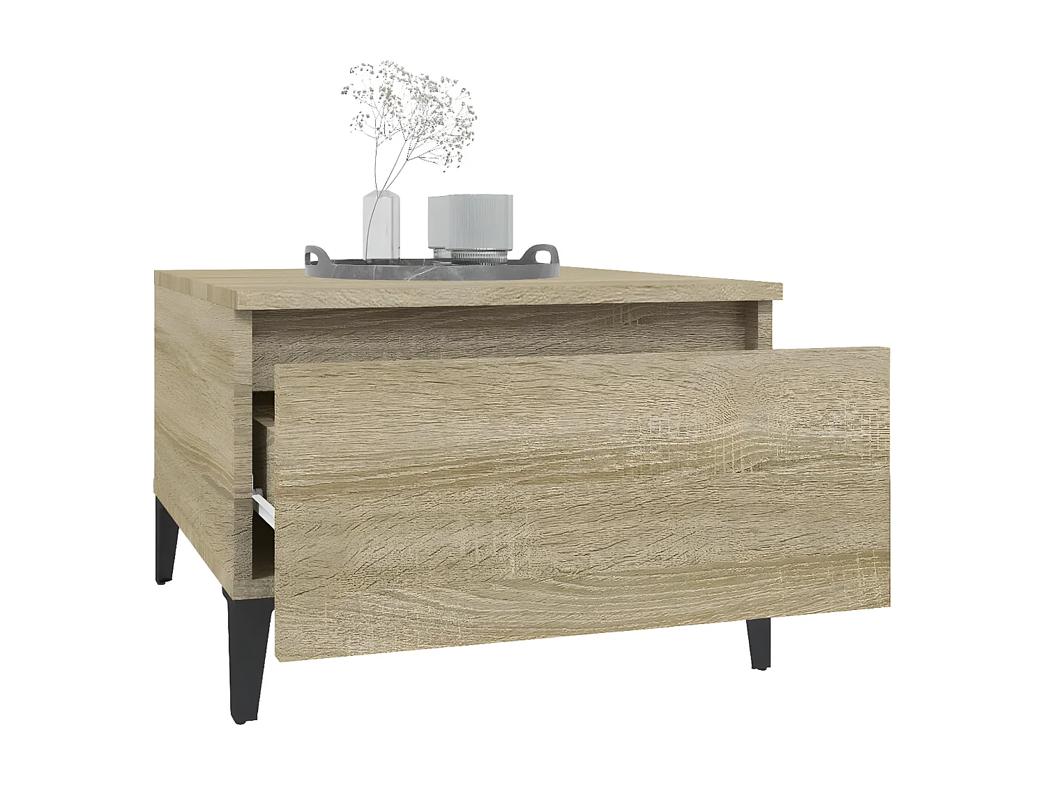 Table d'appoint Chêne sonoma 50x46x35 Bois d'ingénierie