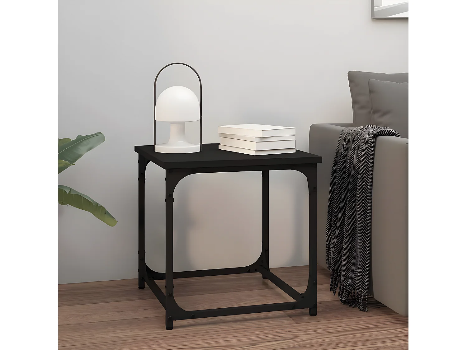 Table d'appoint Noir 40x40x40 Bois d'ingénierie