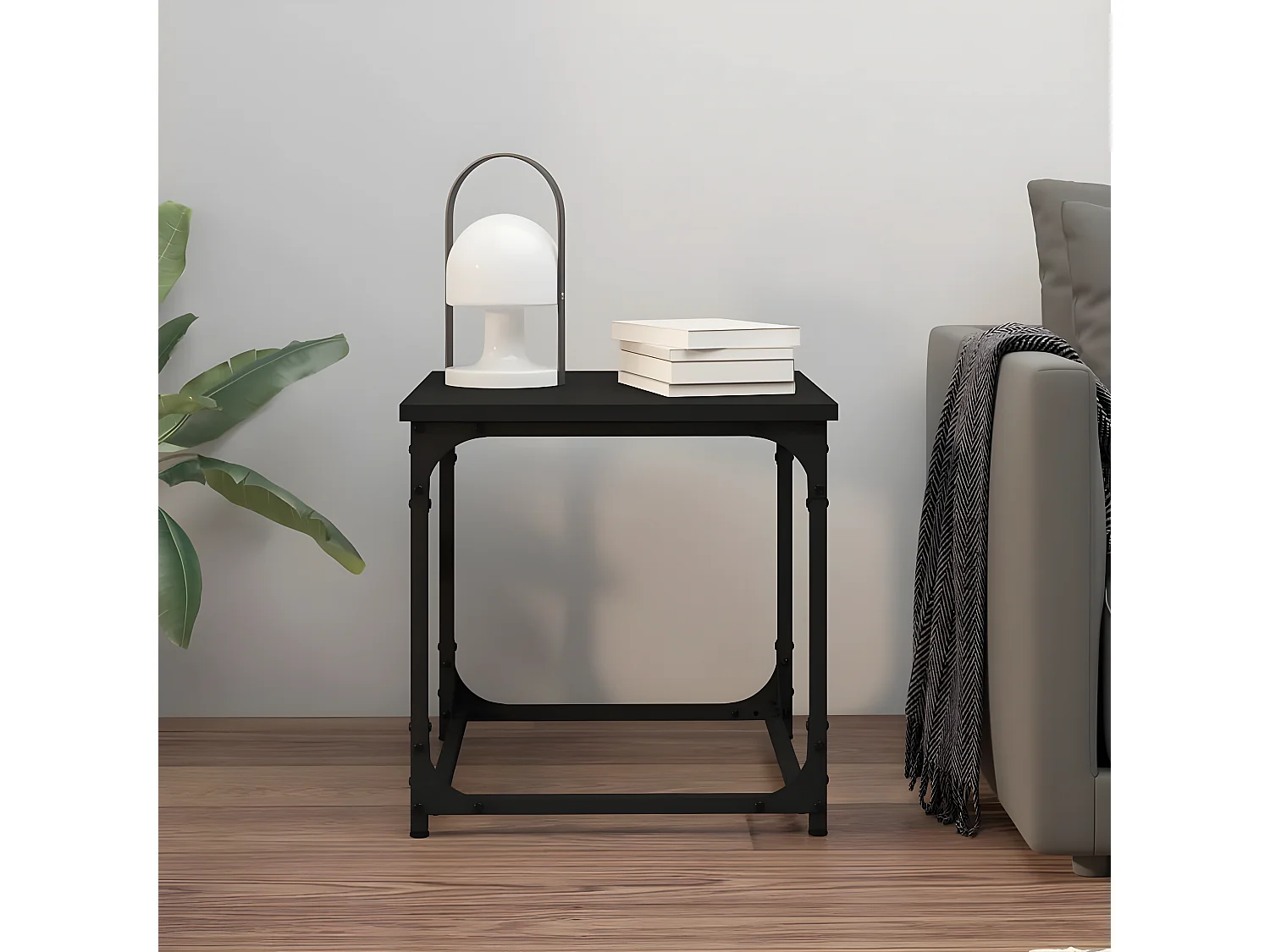 Table d'appoint Noir 40x40x40 Bois d'ingénierie