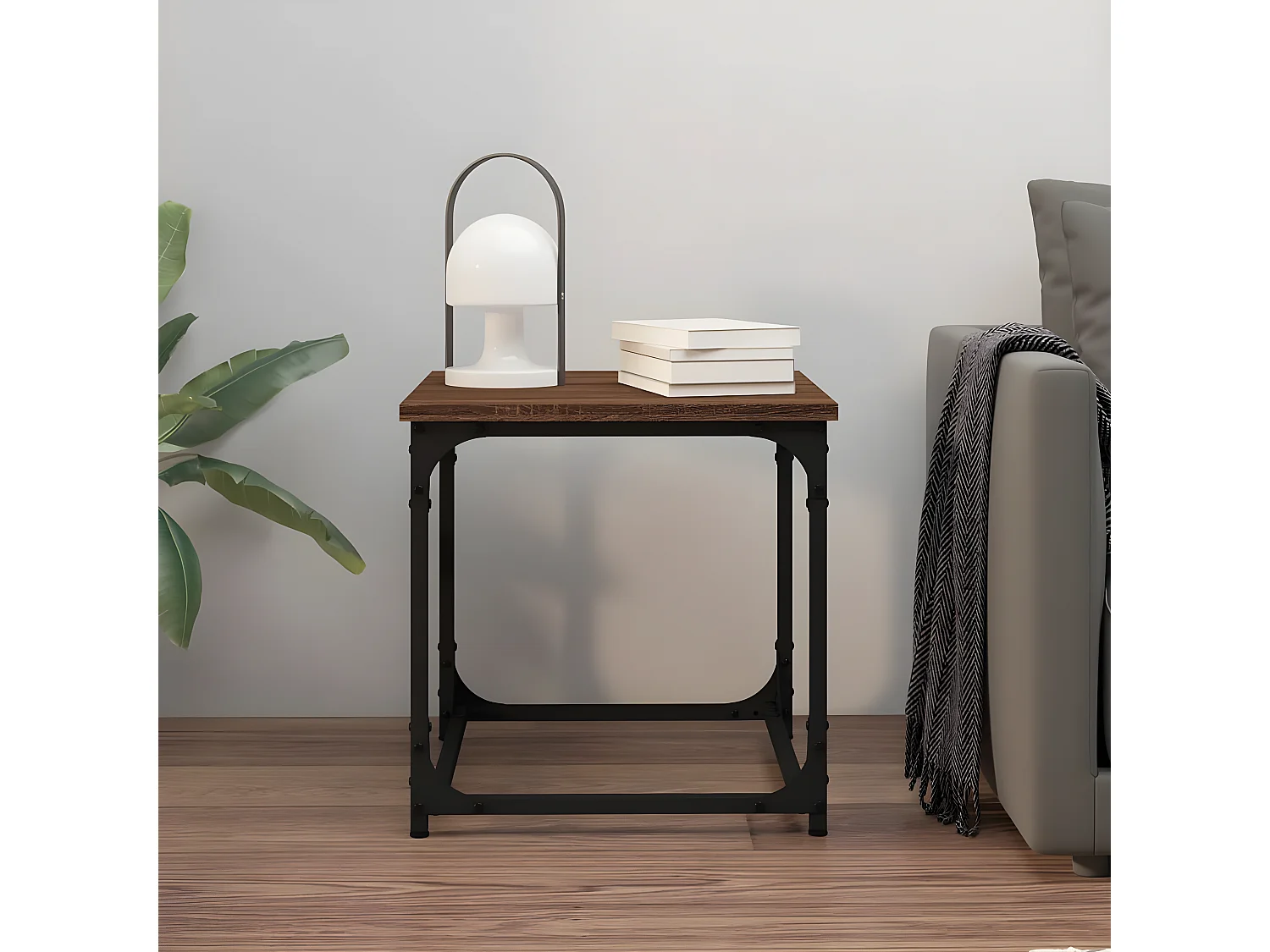 Table d'appoint Chêne marron 40x40x40 Bois d'ingénierie