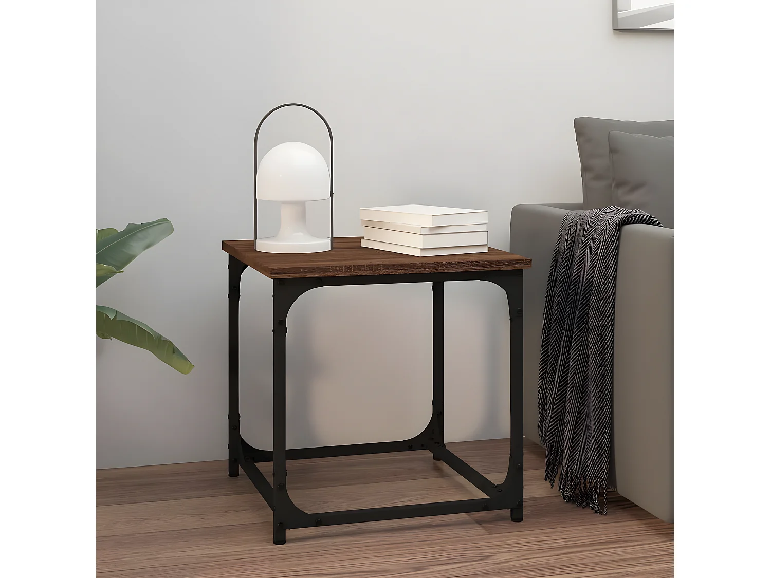 Table d'appoint Chêne marron 40x40x40 Bois d'ingénierie