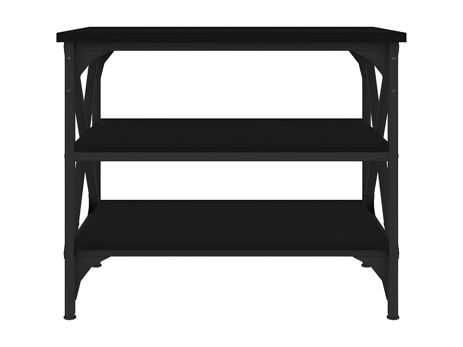 Table d'appoint Noir 55x38x45 Bois d'ingénierie