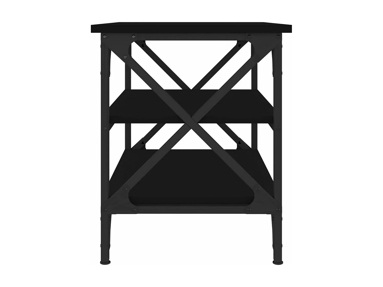 Table d'appoint Noir 55x38x45 Bois d'ingénierie