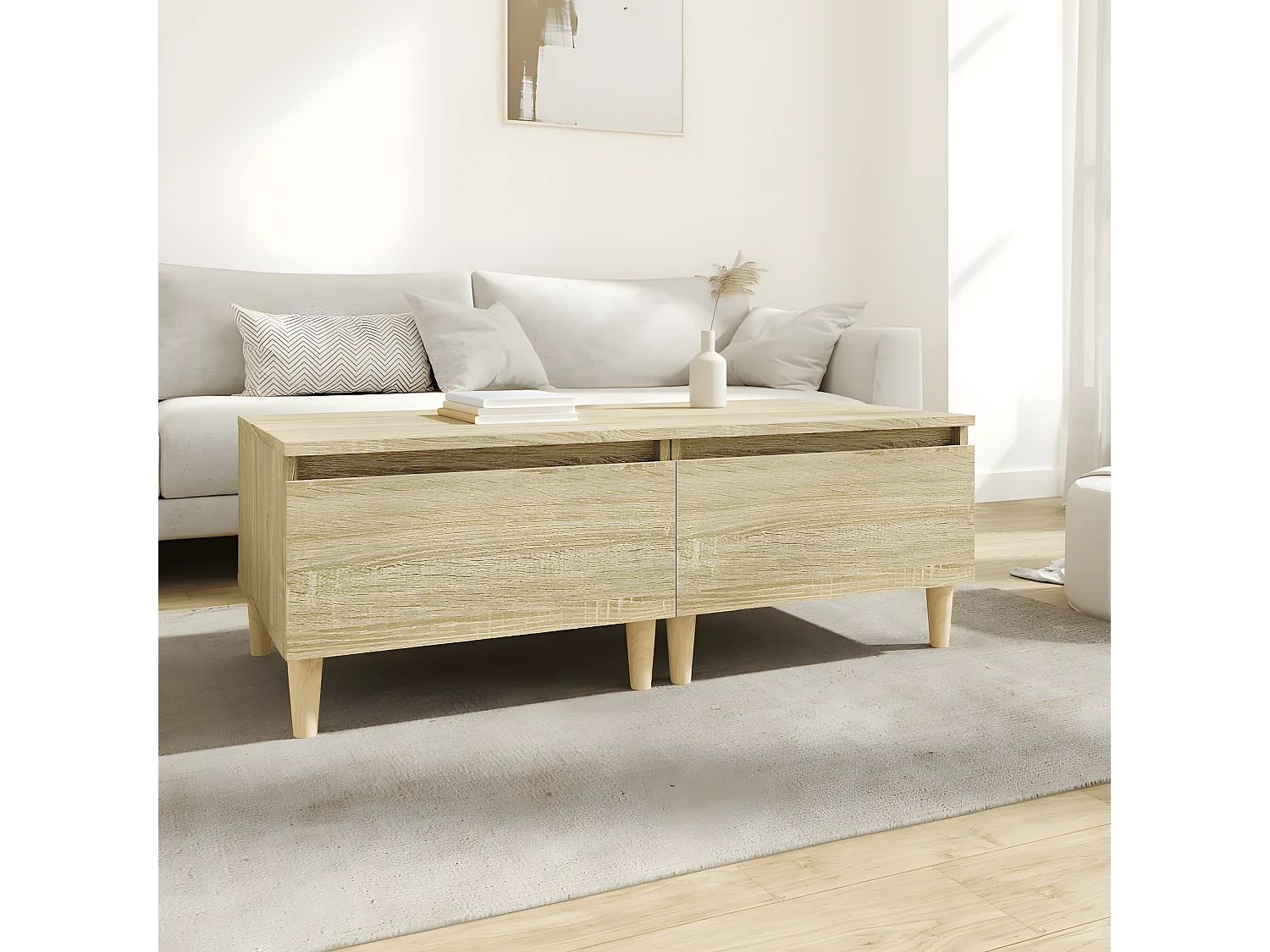 Tables d'appoint 2 pcs Chêne sonoma 50x46x35 Bois ingénierie