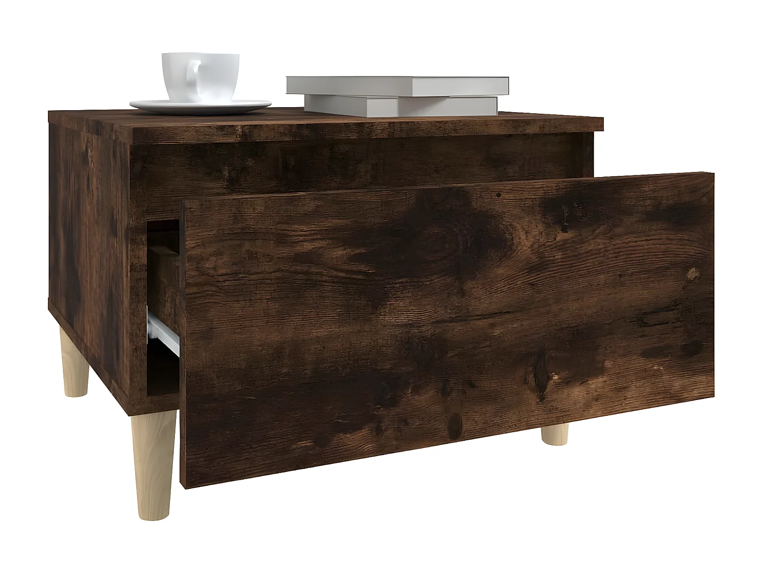 Tables d'appoint 2 pcs Chêne fumé 50x46x35 Bois ingénierie