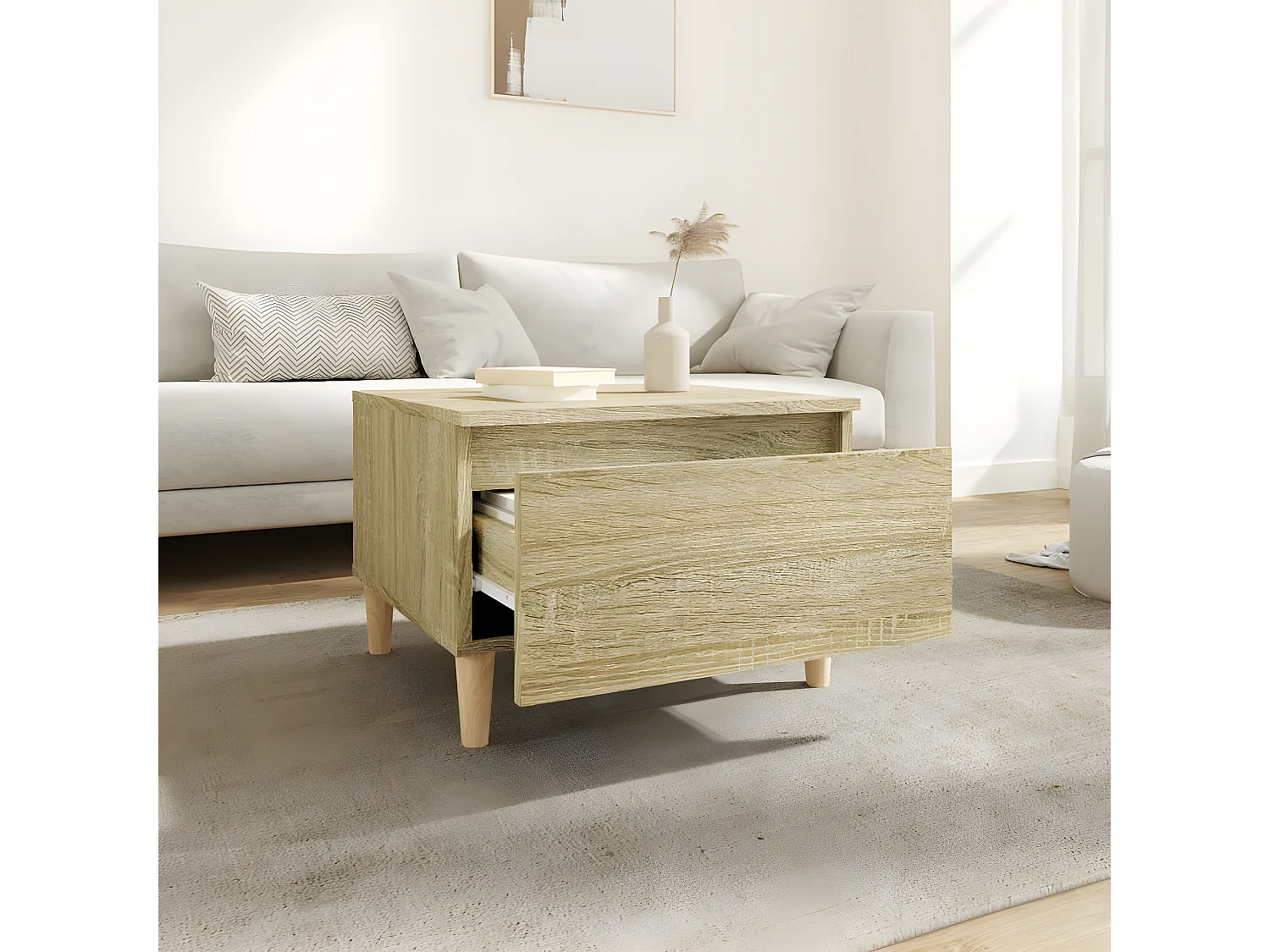 Table d'appoint Chêne sonoma 50x46x35 Bois d'ingénierie