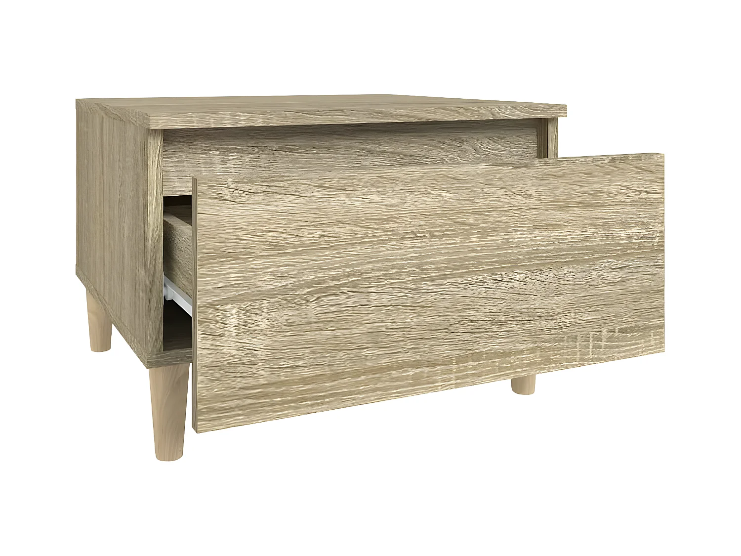vidaXL Mesa auxiliar madera contrachapada roble Sonoma 50x46x35 cm Marrón