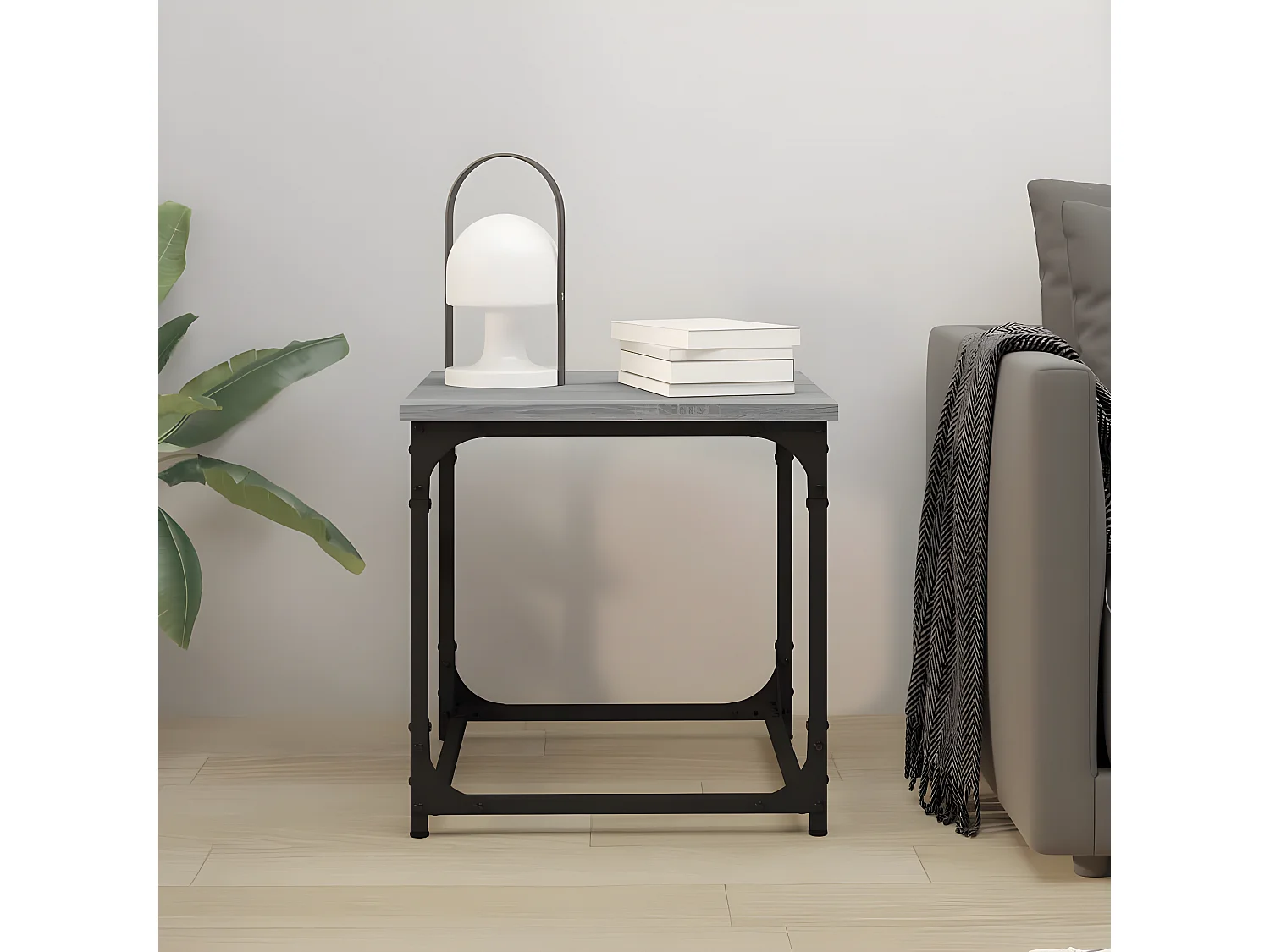 Table d'appoint Sonoma gris 40x40x40 Bois d'ingénierie