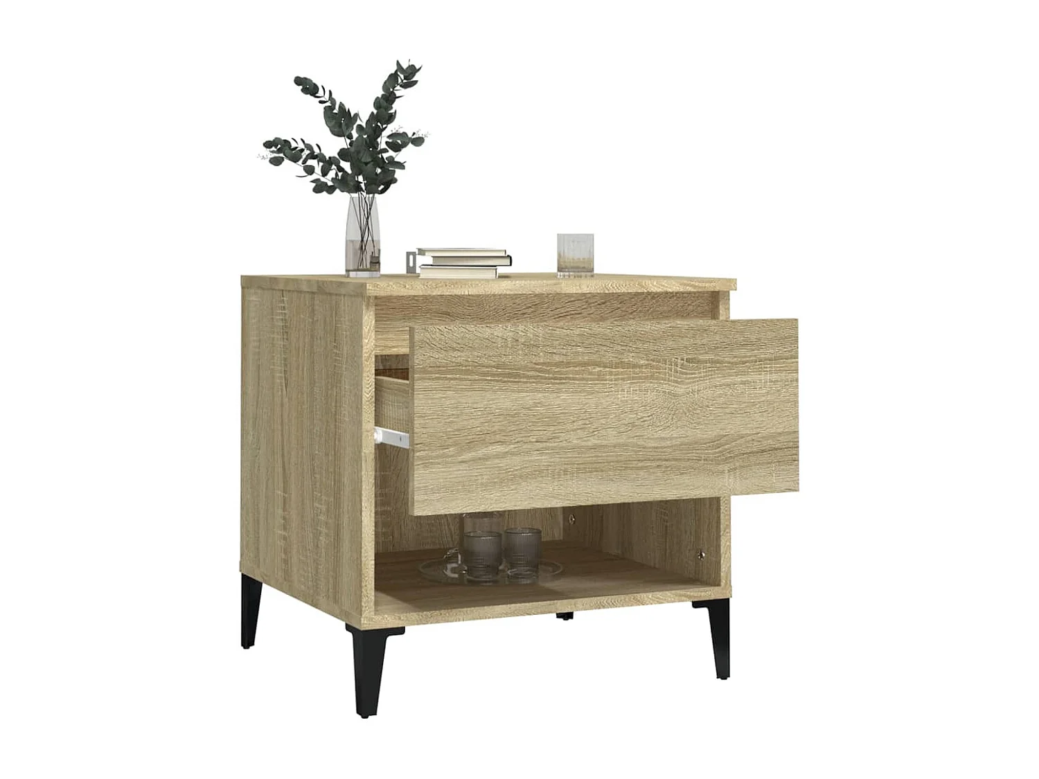 Tables d'appoint 2 pcs Chêne sonoma 50x46x50 Bois ingénierie