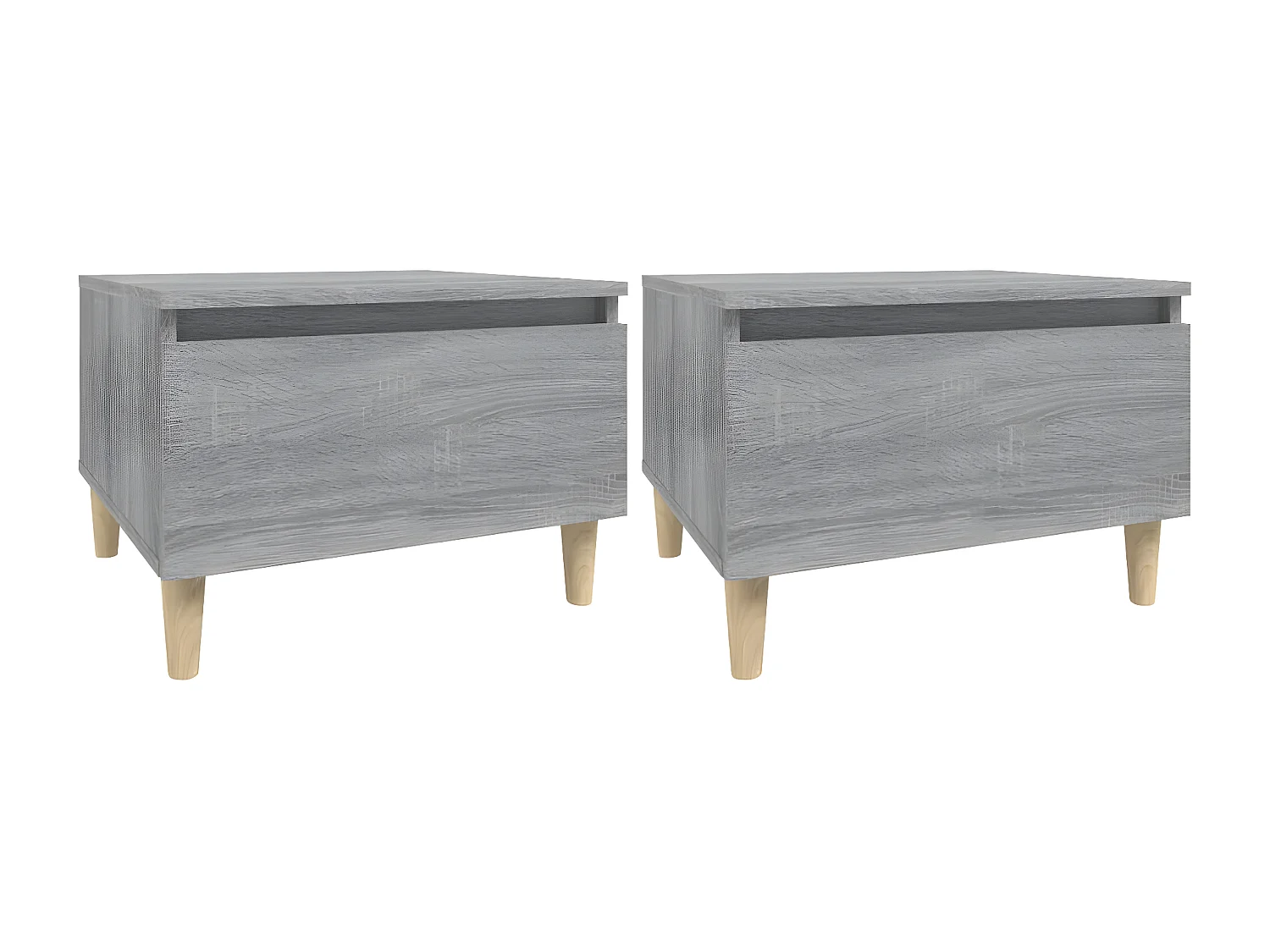 Tables d'appoint 2 pcs Sonoma gris 50x46x35 Bois ingénierie