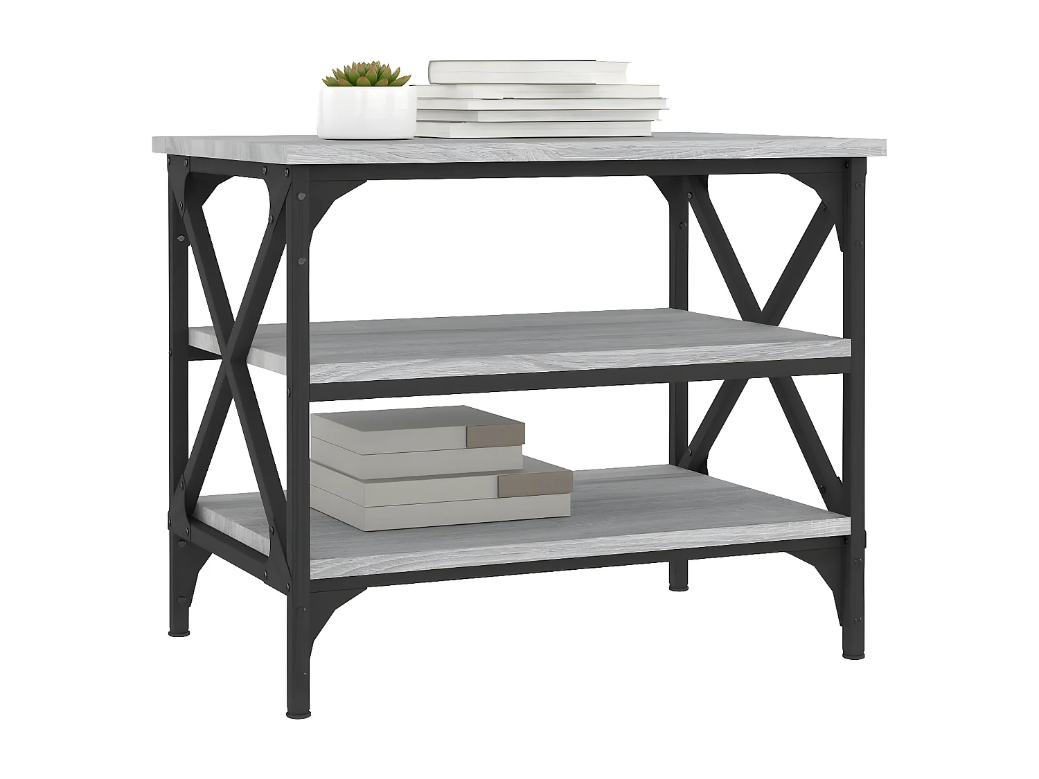 Table d'appoint Sonoma gris 55x38x45 Bois d'ingénierie