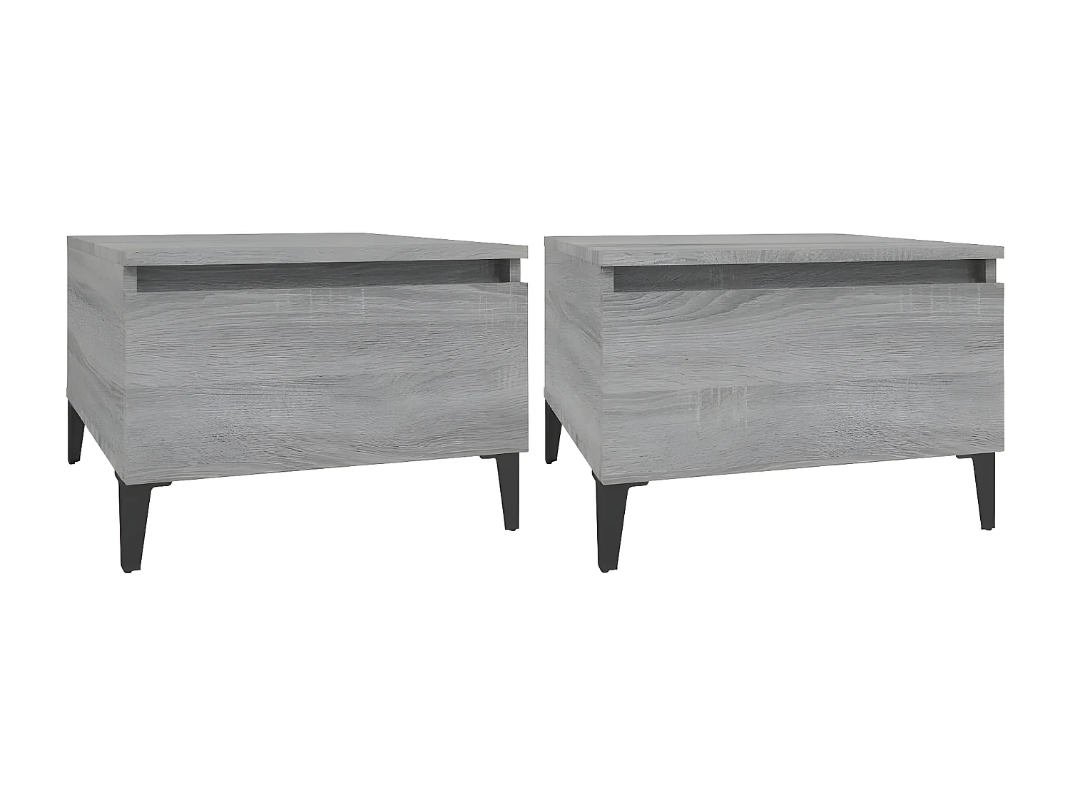 Tables d'appoint 2 pcs Sonoma gris 50x46x35 Bois ingénierie