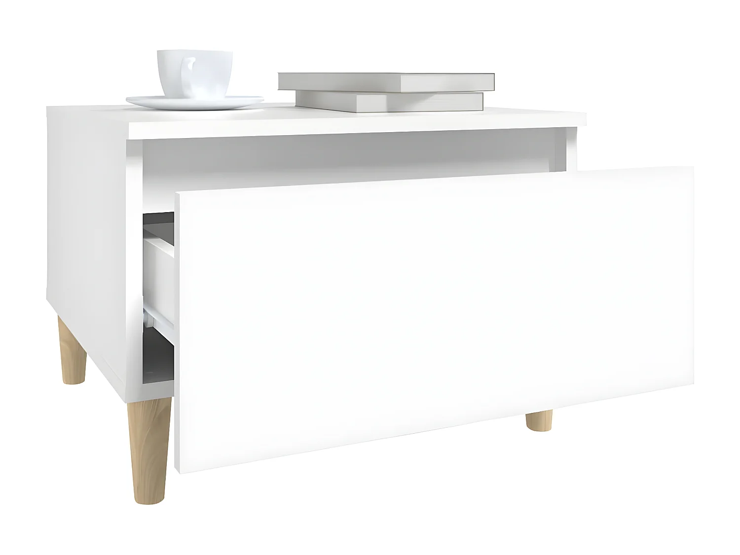 Tables d'appoint 2 pcs Blanc 50x46x35 Bois d'ingénierie