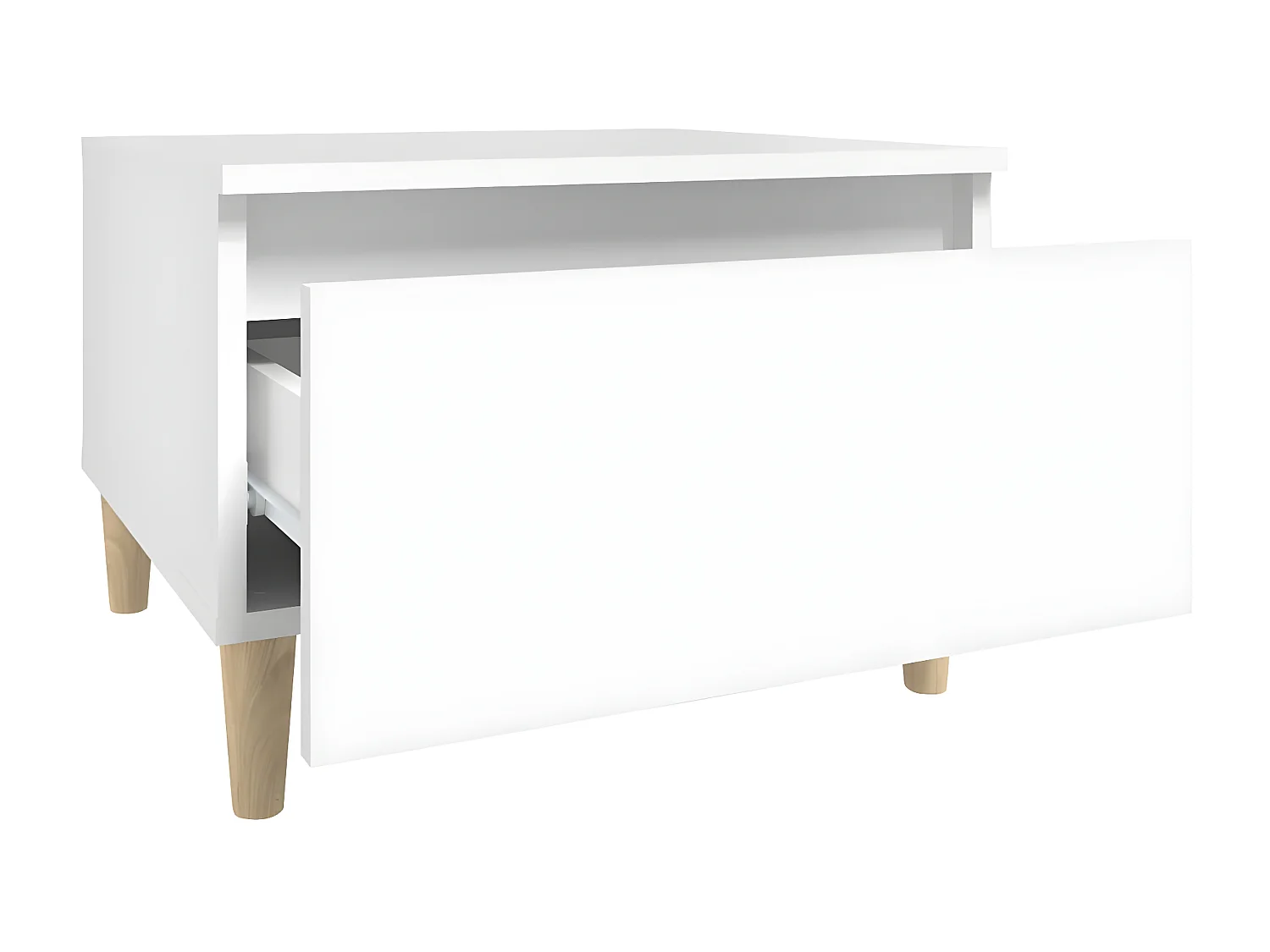 Tables d'appoint 2 pcs Blanc 50x46x35 Bois d'ingénierie