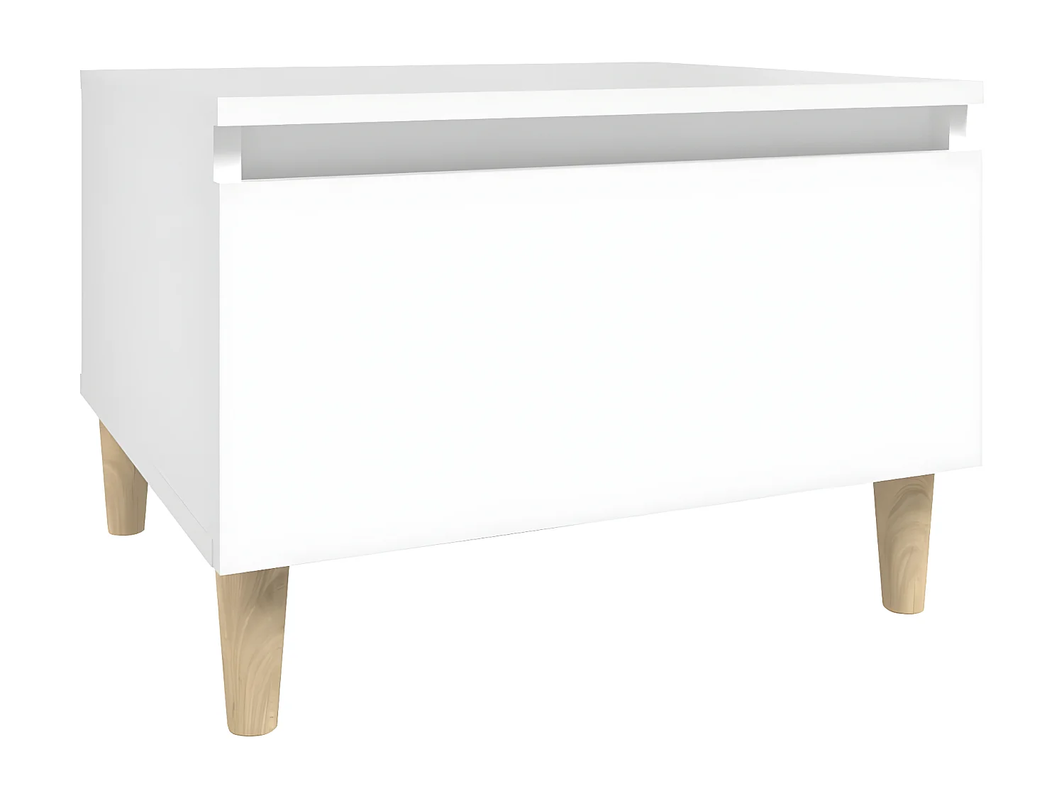 Tables d'appoint 2 pcs Blanc 50x46x35 Bois d'ingénierie