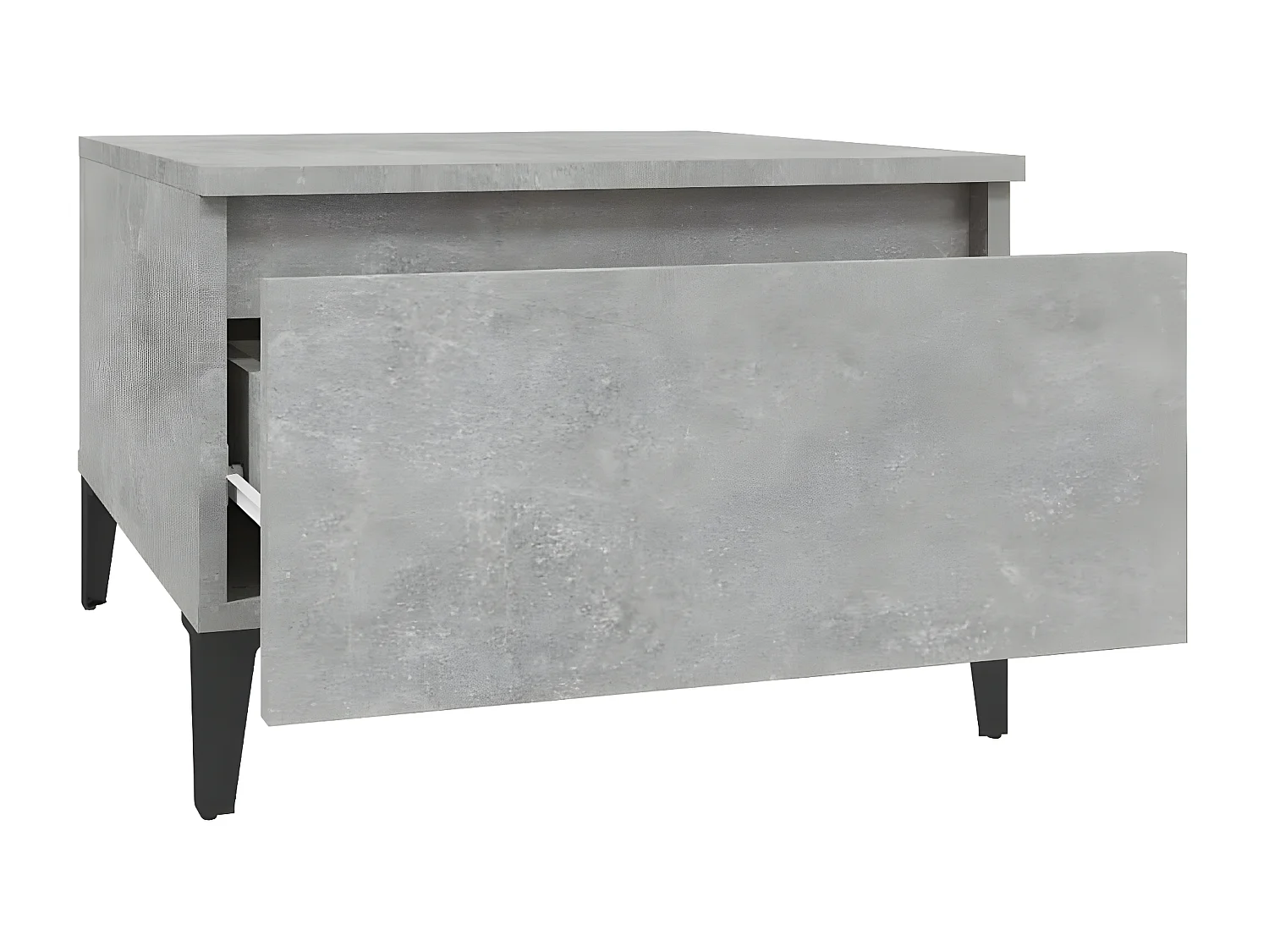 Table d'appoint Gris béton 50x46x35 Bois d'ingénierie